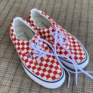 Red checkered Vans Era Pro Ultracush